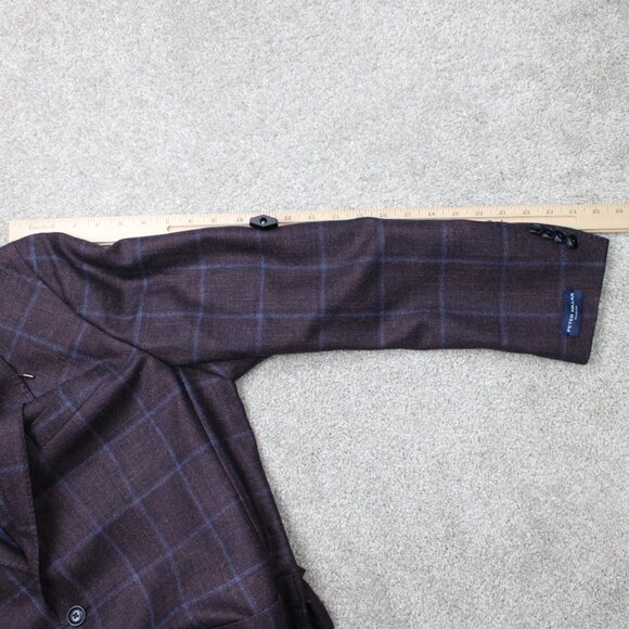 Peter Millar Blazer Mens 44R Purple (Rubi) Wool/Silk/Cashmere Sports Jacket - Picture 8 of 16